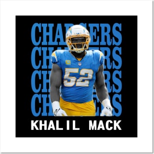 Los Angeles Chargers Khalil Mack 52 Posters and Art